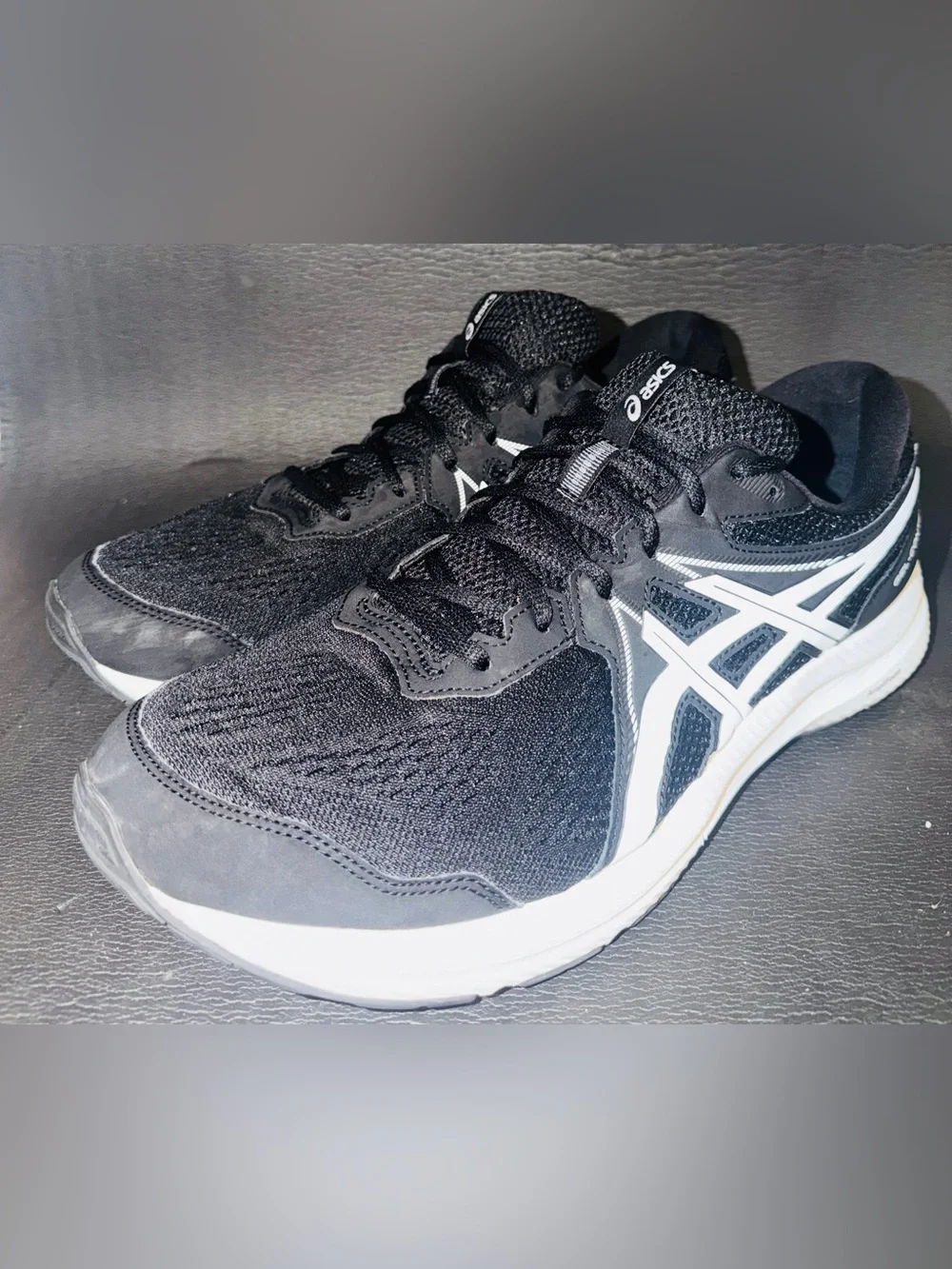 ASICS Men’s Black and White Athletic Running Shoes